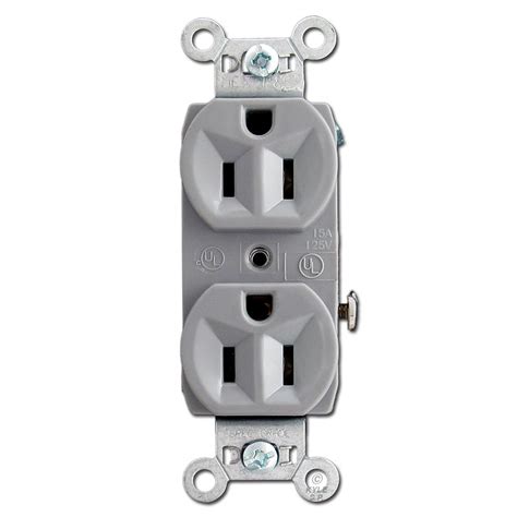 gray electrical receptacles